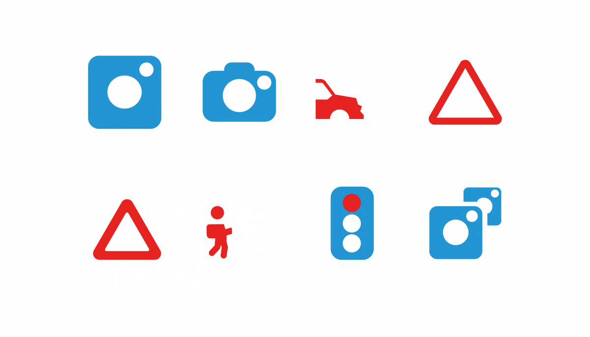 Oversigt over alle alarmtyperne Saphe trafikalarmer giver bilister