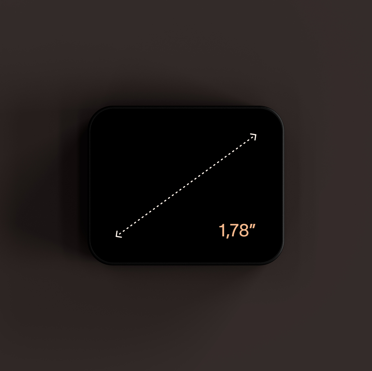 Diagonal screen display in car